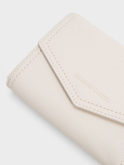 Stitch Trim Envelope Wallet, Cream, hi-res