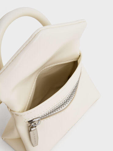 Andromeda Micro Bag Charm, Cream, hi-res