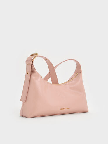 Atwood Chain-Embellished Shoulder Bag, Light Pink, hi-res