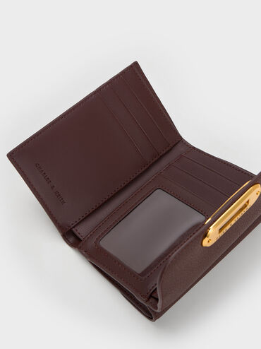 Alcott Push-Lock Wallet, Dark Brown, hi-res