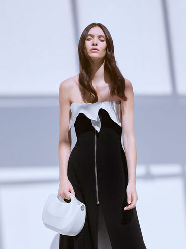 Fia See-Through Geometric Mules, White, hi-res