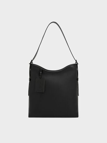 Naomi Slouchy Hobo Bag, Black, hi-res