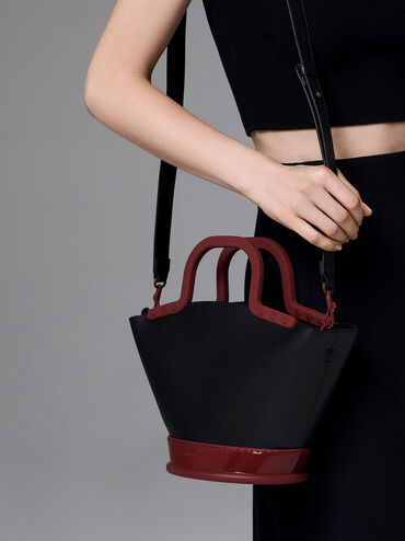 Fan Double Handle Tote Bag, Red, hi-res