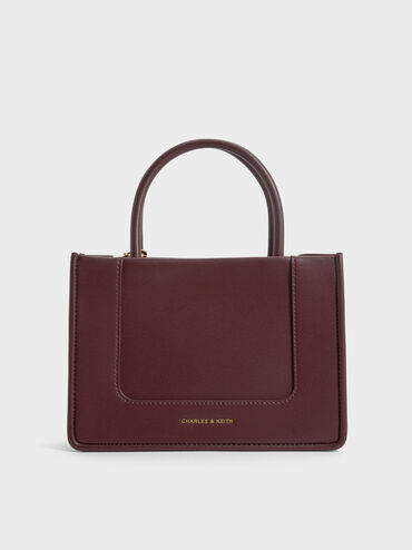 Mini Daylla Tote Bag, Wineberry Red, hi-res