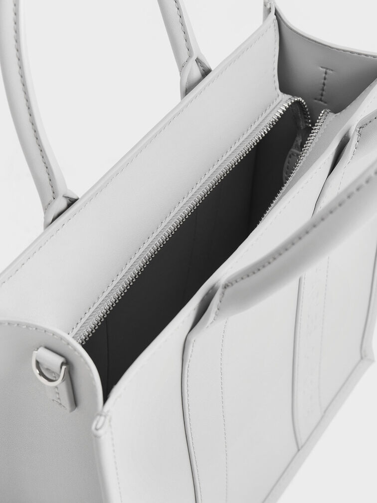Clover Tote Bag, Grey, hi-res