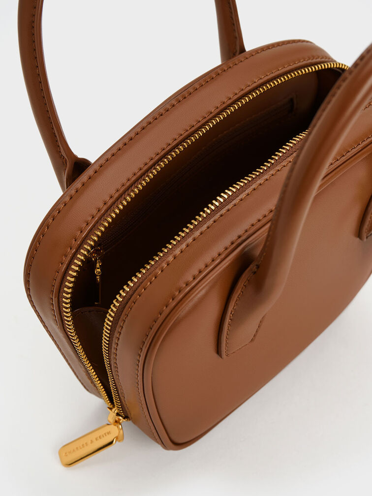 Suki Padlock Tote Bag, Chocolate, hi-res
