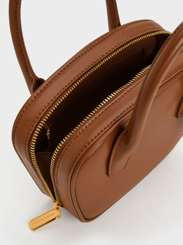 Suki Padlock Tote Bag, Chocolate, hi-res