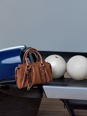 Britton Top Handle Tote Bag, Chocolate, hi-res