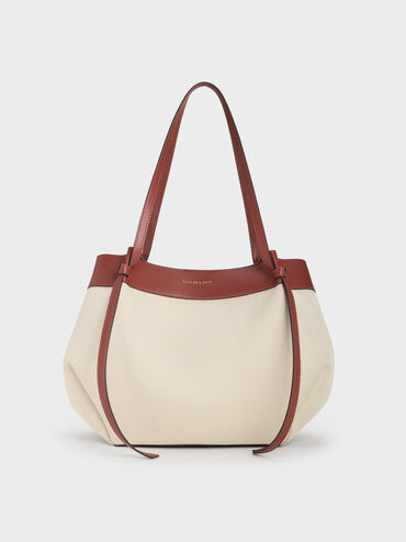 XL Calla Canvas Tote Bag, Brick, hi-res