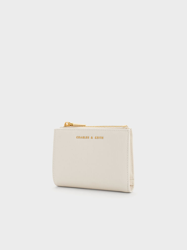 Harmonee Top Zip Small Wallet, Cream, hi-res