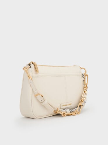 Addison Knotted-Rope Shoulder Bag, Cream, hi-res