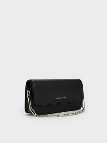 Lane Chain-Handle Wallet, Noir, hi-res