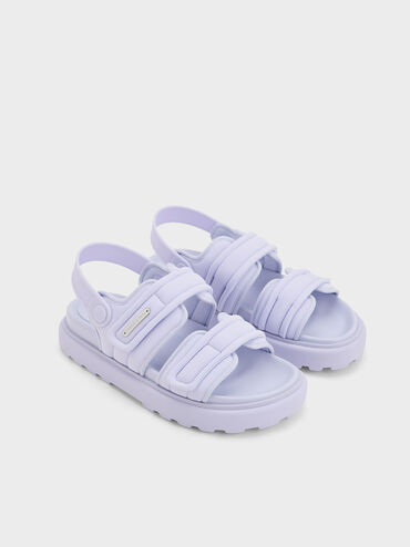 Romilly Puffy Sandals, Lilac, hi-res