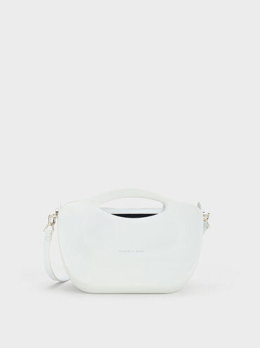 Cocoon Curved Handle Bag, White, hi-res