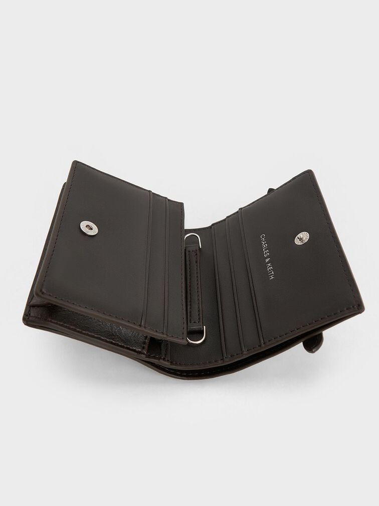 Sloane Chain-Handle Wallet, Dark Brown, hi-res