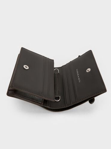 Sloane Chain-Handle Wallet, Dark Brown, hi-res