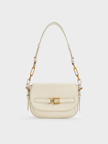 Gwynne Metallic-Accent Crossbody Bag, Cream, hi-res