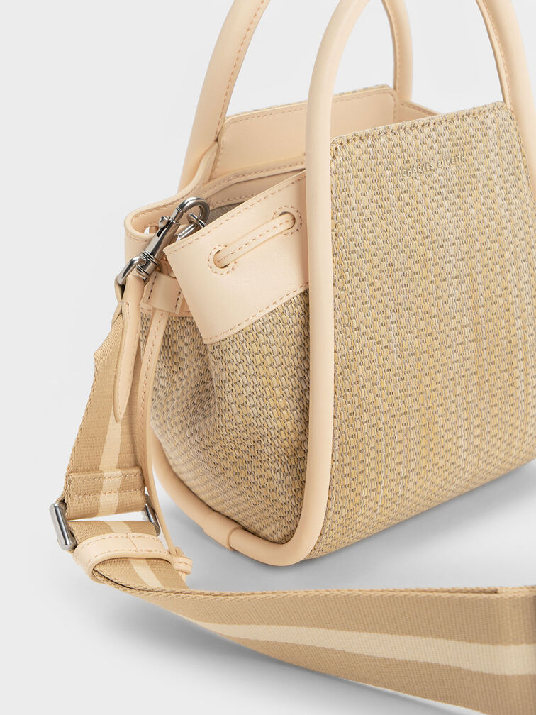 Ashby Raffia Tote Bag, Beige, hi-res