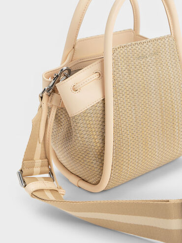 Ashby Raffia Tote Bag, Beige, hi-res