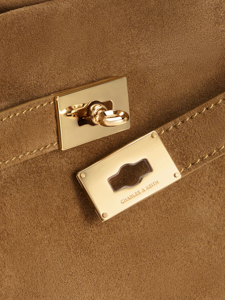 Dinora Belted Tote Bag, Sahara Sand, hi-res