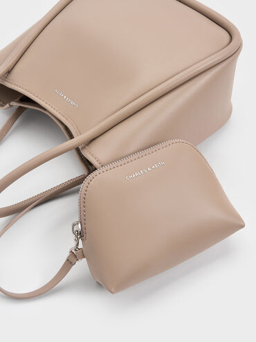 Mini Lyla Tubular Tote Bag, Taupe, hi-res