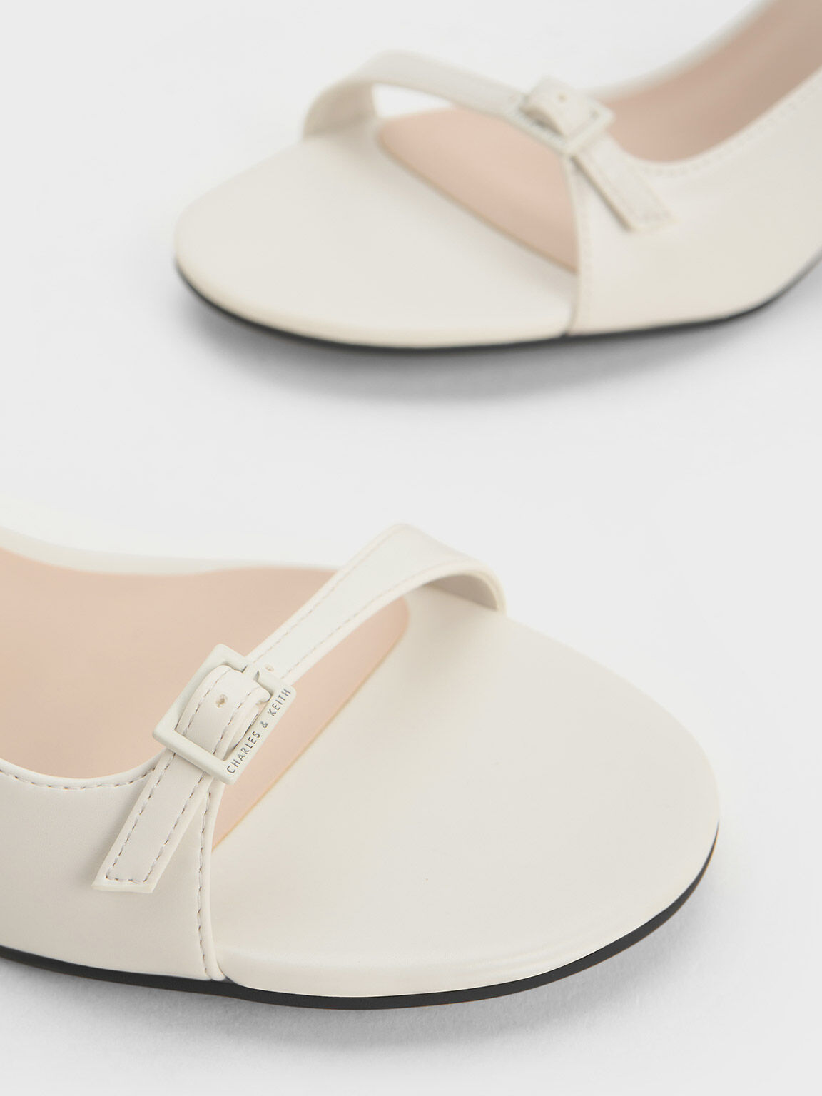 White strap mules top