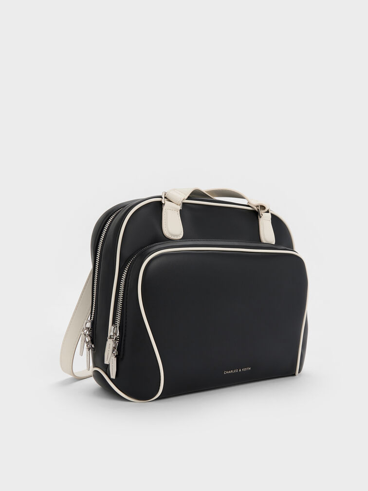 Nelly Two-Tone Front-Pocket Boxy Backpack, Multi, hi-res