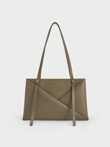 Midori Geometric Tote Bag, Deep Olive, hi-res