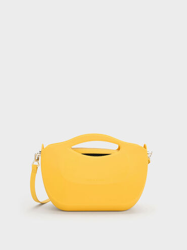 Cocoon Curved Handle Bag, Yellow, hi-res