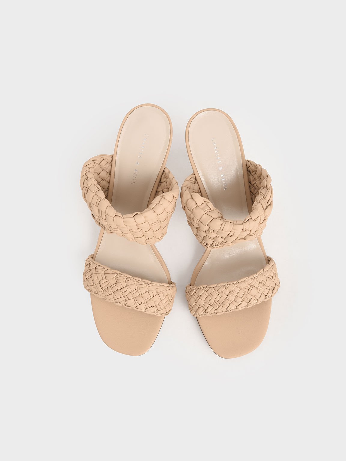 Nude shop woven mules