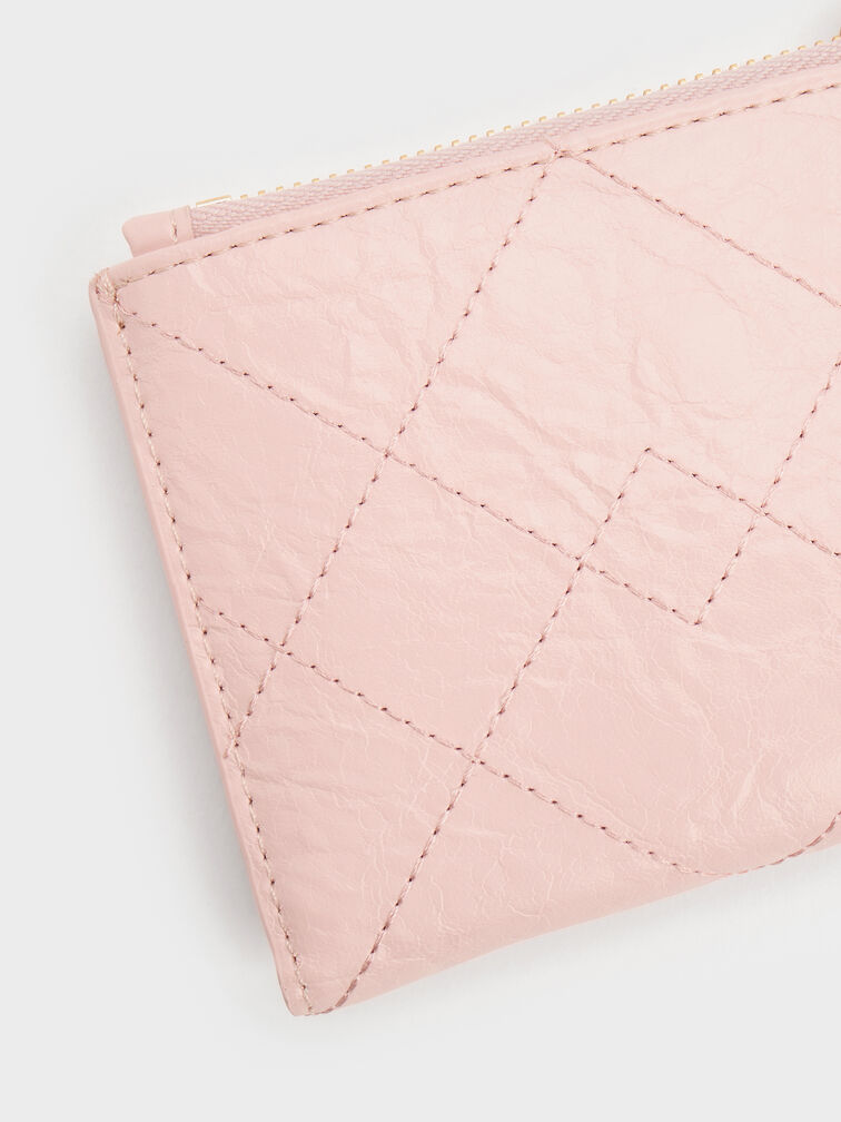 Duo Quilted Small Wallet, Soft Pink, hi-res