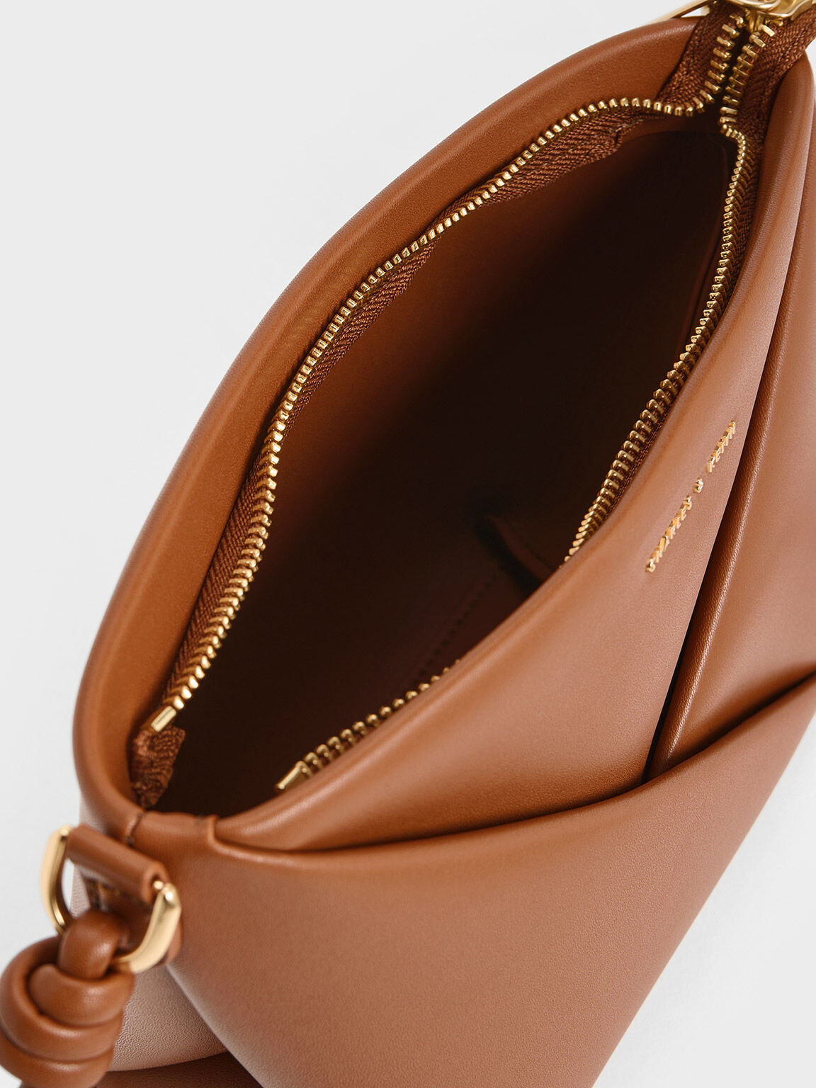 Tan Midori Geometric Crossbody Bag - Tan - CHARLES & KEITH IN