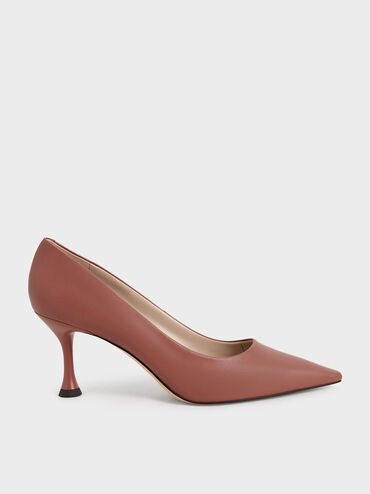 Spool Heel Pumps, Cognac, hi-res