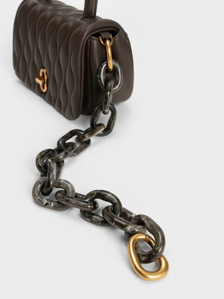Iva Boxy Top Handle Bag, Dark Moss, hi-res