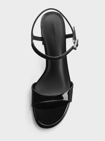 Betty Patent Block-Heel Sandals, Black Patent, hi-res