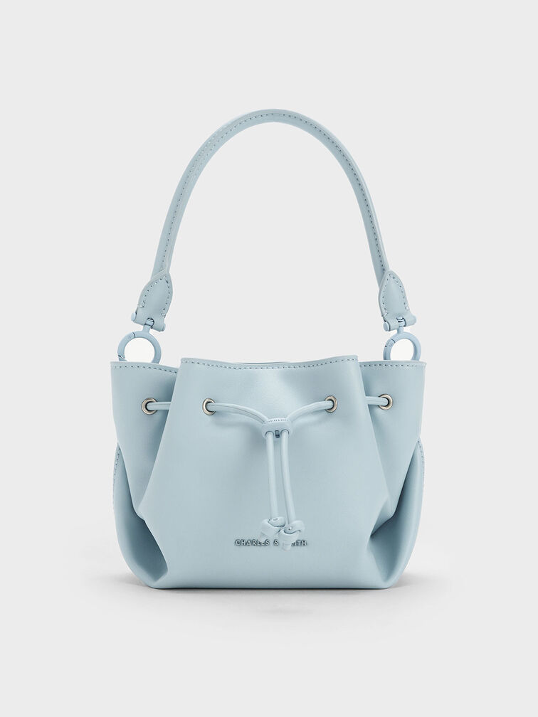 Boaz Drawstring Top Handle Bag, Blue, hi-res