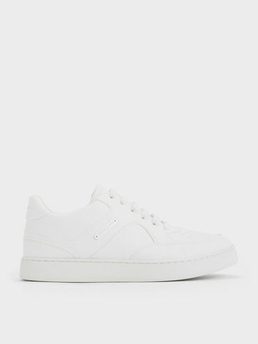 Low-Top Sneakers, White, hi-res