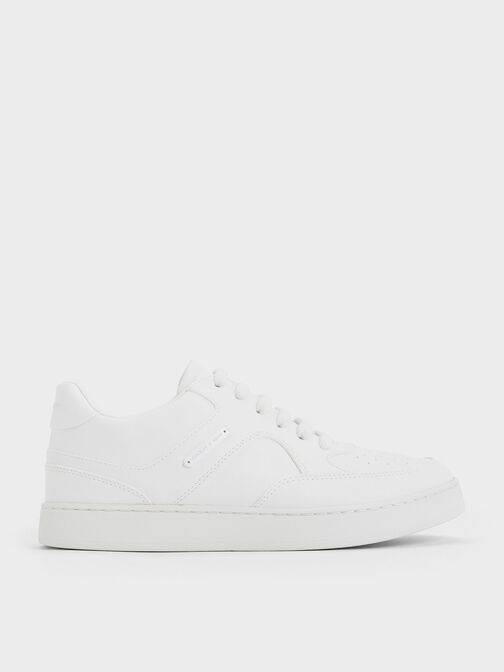Low-Top Sneakers, White, hi-res