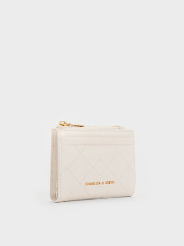Duo Quilted Small Wallet, Cream, hi-res