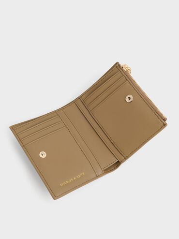 Harmonee Top-Zip Small Wallet, Walnut Brown, hi-res