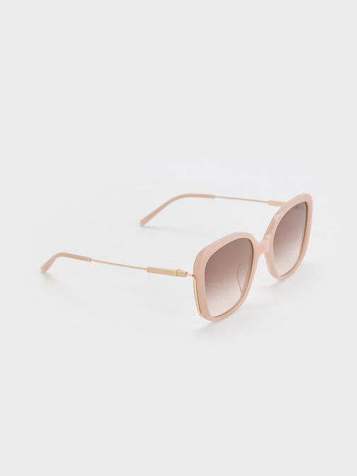 Renee Recycled Acetate Butterfly Sunglasses, Pink, hi-res