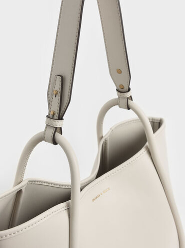 Lyla Tubular Slouchy Tote Bag, Cream, hi-res