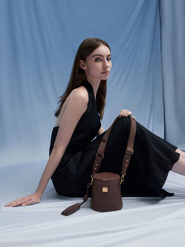 Sianna Bucket Bag, Plum, hi-res