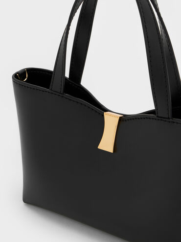 Lilibet Metallic-Accent Tote Bag, Black, hi-res