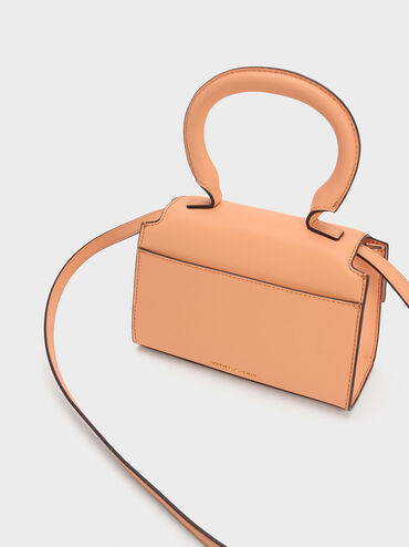 Clover Curved Handle Bag, Orange, hi-res