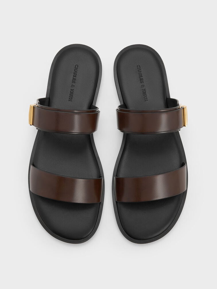 Dove Double-Strap Sandals, Espresso Brown, hi-res