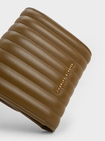 Astrid Panelled Small Wallet, Khaki, hi-res