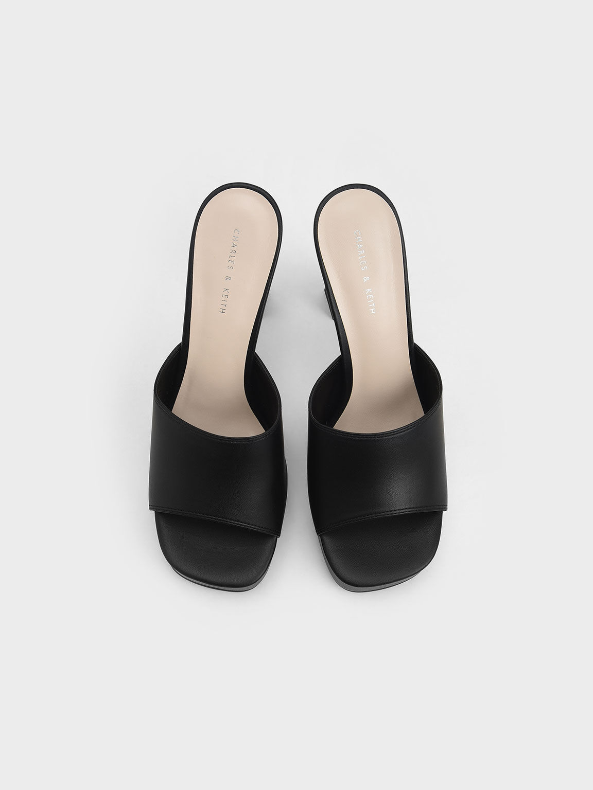 Black platform mule sale heels