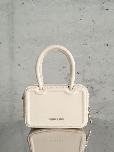 Perline Elongated Top Handle Bag, Oat, hi-res