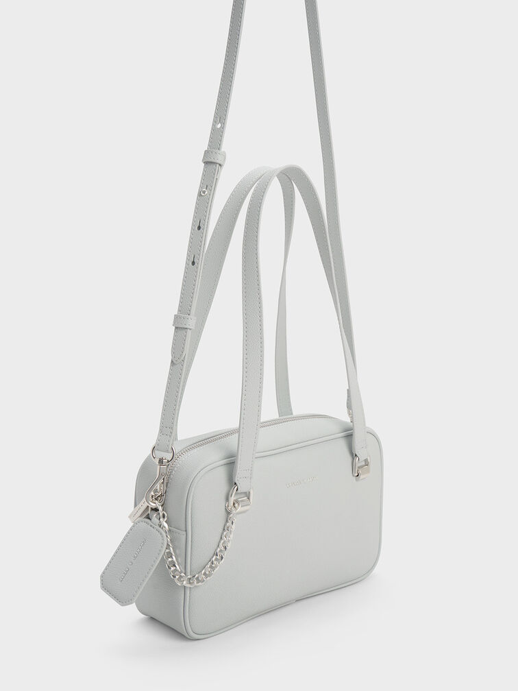 Avis Boxy Shoulder Bag, Light Grey, hi-res